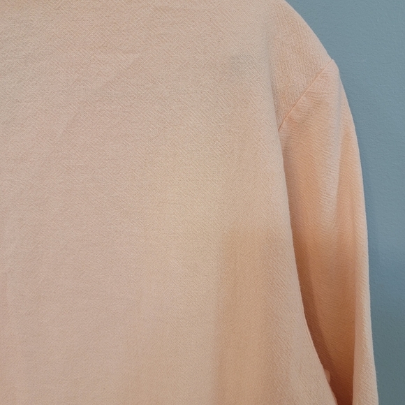 Soft Surroundings Dip Dye Ombré Top Womens Size medium Button Front Long Sleeve - Picture 7 of 7